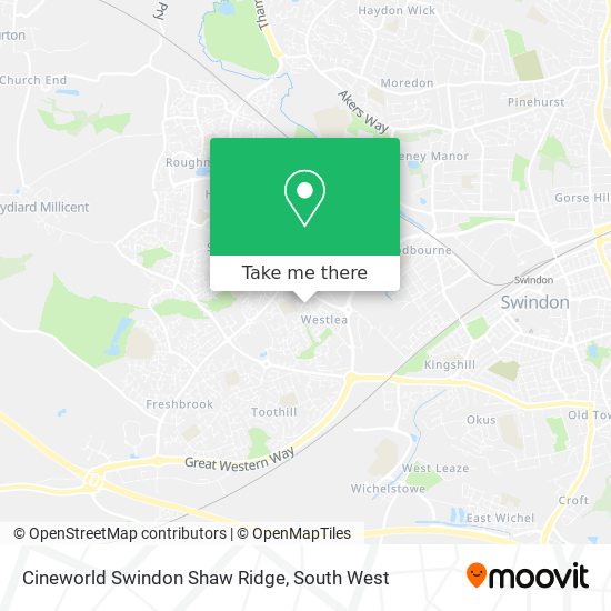 Cineworld Swindon Shaw Ridge map