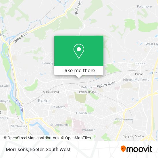 Morrisons, Exeter map