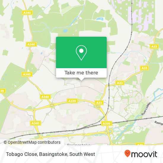 Tobago Close, Basingstoke map