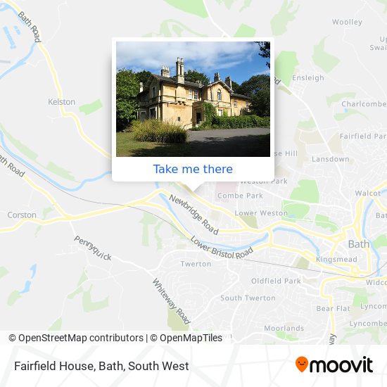 Fairfield House, Bath map