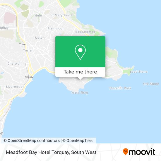 Meadfoot Bay Hotel Torquay map