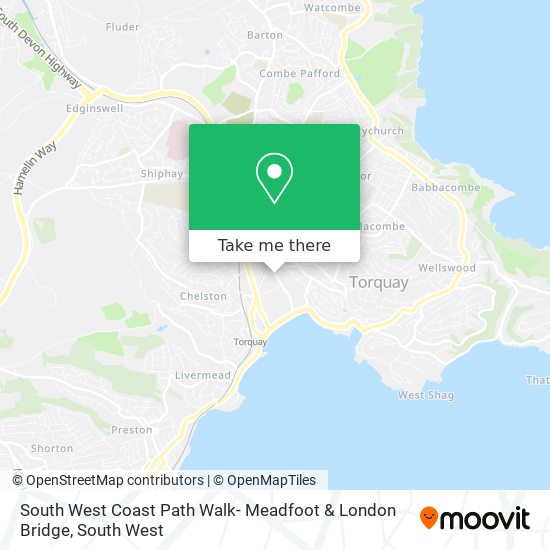 South West Coast Path Walk- Meadfoot & London Bridge map