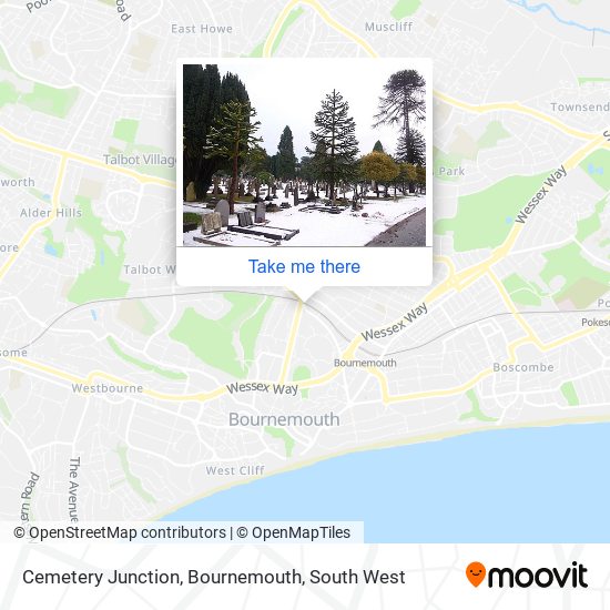 Cemetery Junction, Bournemouth map