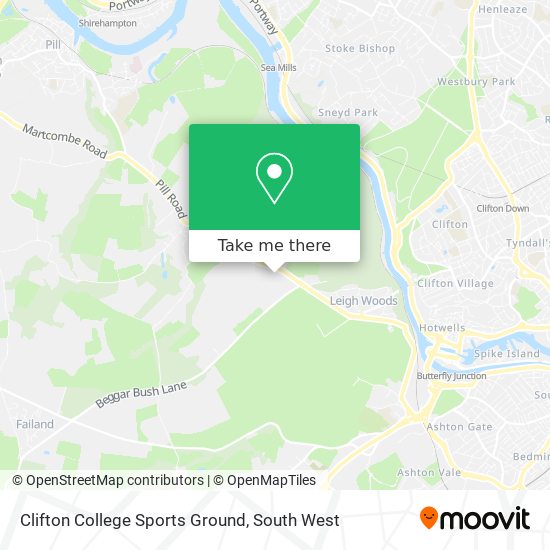 Clifton College Sports Ground map
