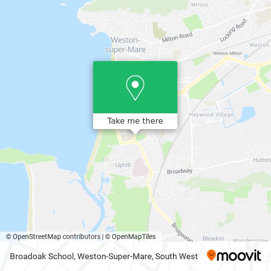 Broadoak School, Weston-Super-Mare map