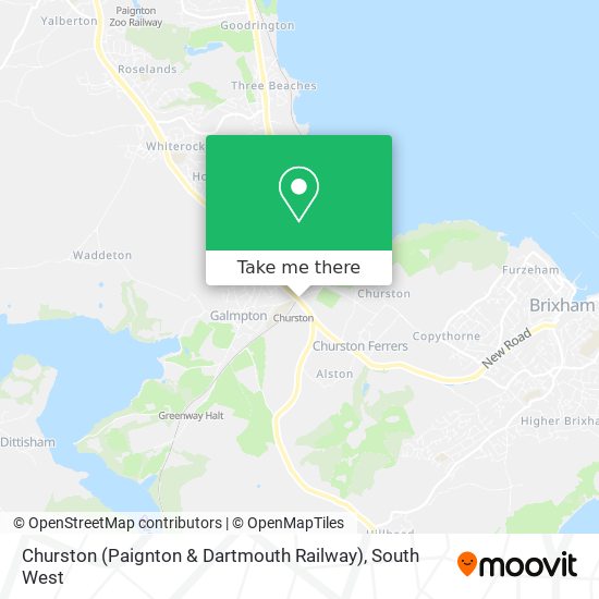 Churston (Paignton & Dartmouth Railway) map