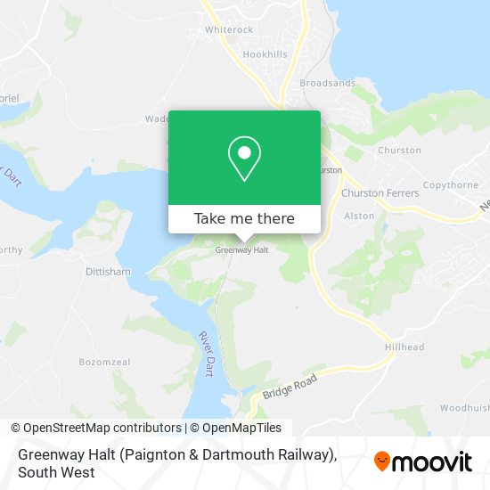 Greenway Halt (Paignton & Dartmouth Railway) map