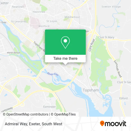 How to Get to Admiral Way, Exeter by Bus or Train?
