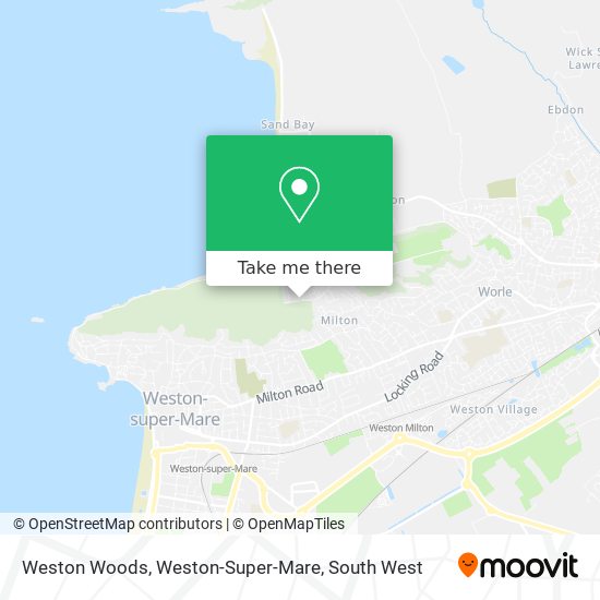 Weston Woods, Weston-Super-Mare map