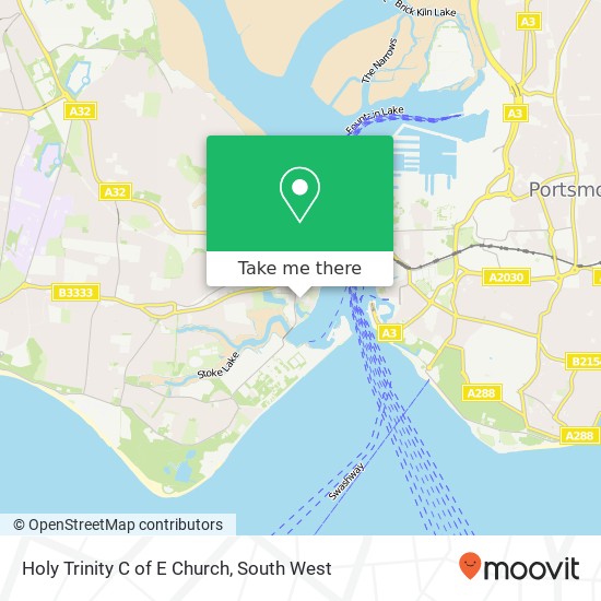 Holy Trinity C of E Church, Trinity Green Gosport Gosport PO12 1 map