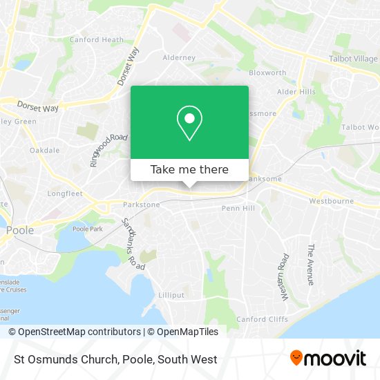 St Osmunds Church, Poole map