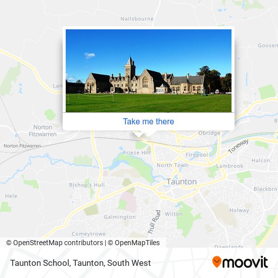 Taunton School, Taunton map