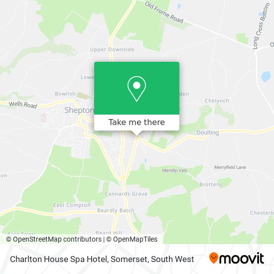 Charlton House Spa Hotel, Somerset map
