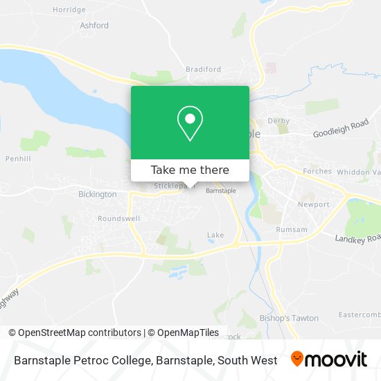 Barnstaple Petroc College, Barnstaple map