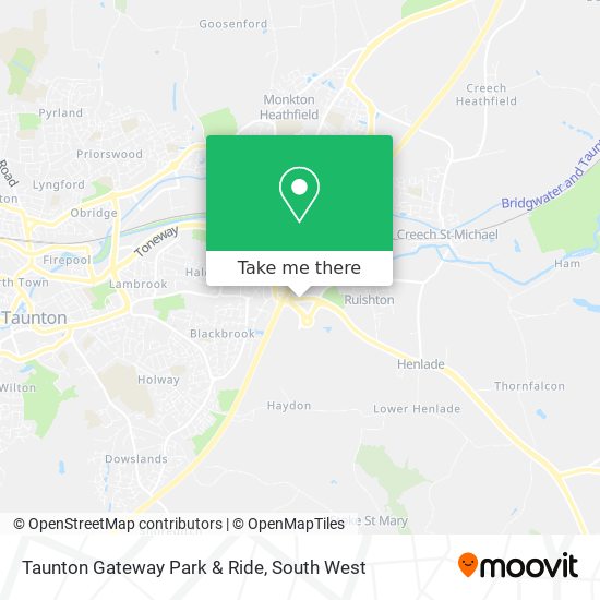 Taunton Gateway Park & Ride map