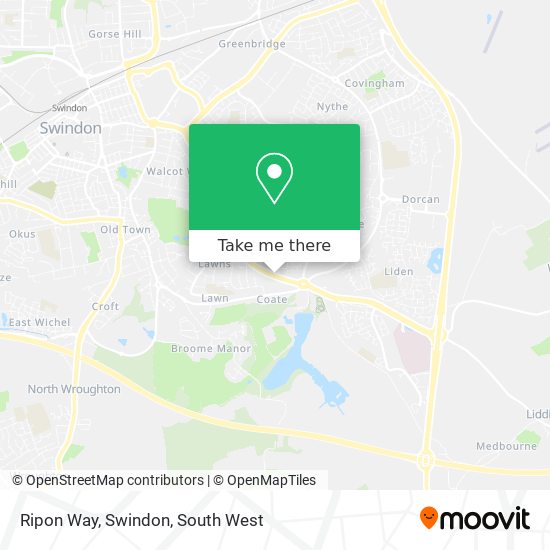 Ripon Way, Swindon map