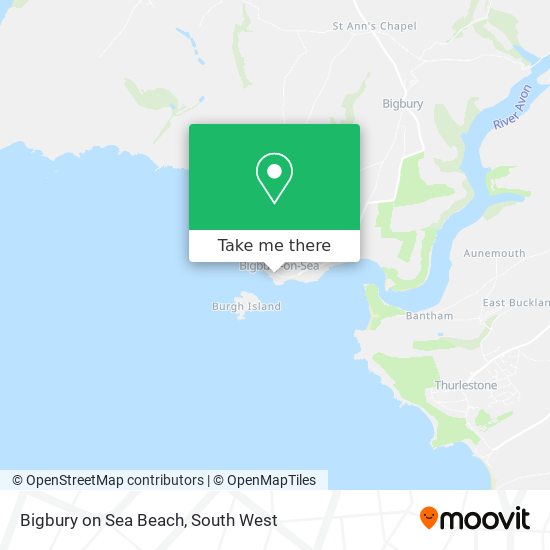 Bigbury on Sea Beach map
