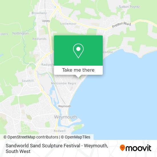 Sandworld Sand Sculpture Festival - Weymouth map