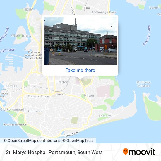 St. Marys Hospital, Portsmouth map
