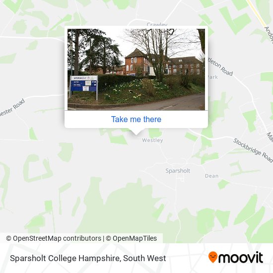 Sparsholt College Hampshire map