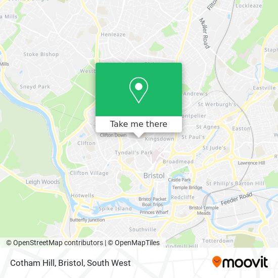 Cotham Hill, Bristol map