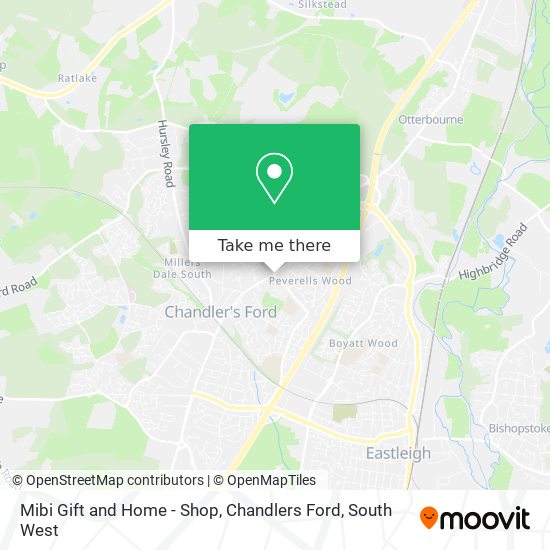 Mibi Gift and Home - Shop, Chandlers Ford map