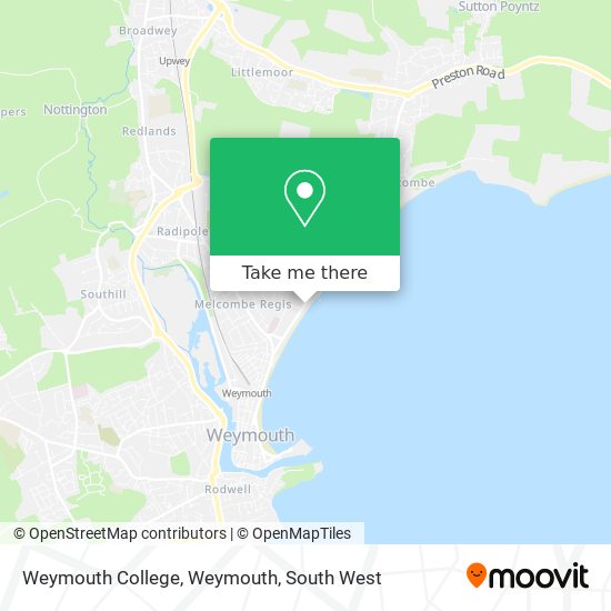 Weymouth College, Weymouth map
