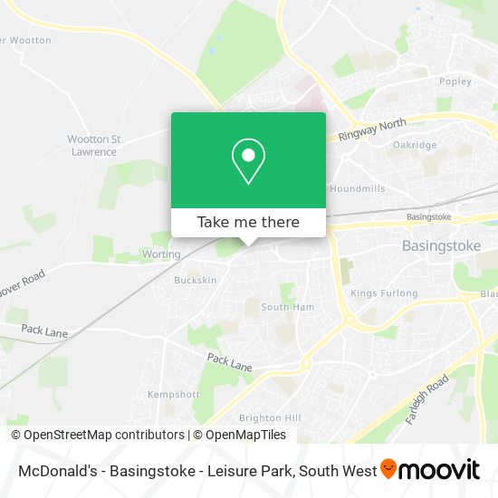 McDonald's - Basingstoke - Leisure Park map