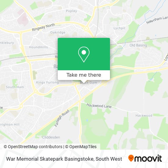War Memorial Skatepark Basingstoke map