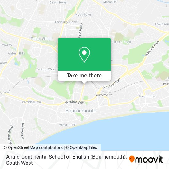 Anglo-Continental School of English (Bournemouth) map