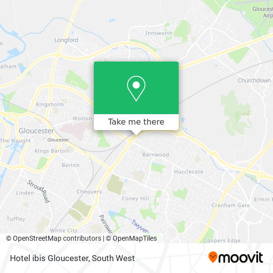 Hotel ibis Gloucester map