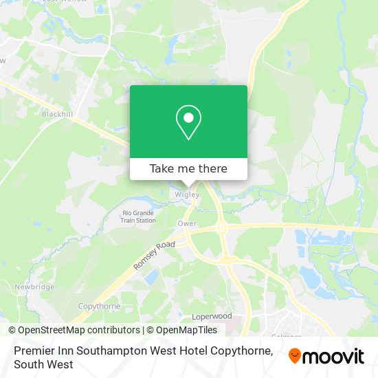 Premier Inn Southampton West Hotel Copythorne map