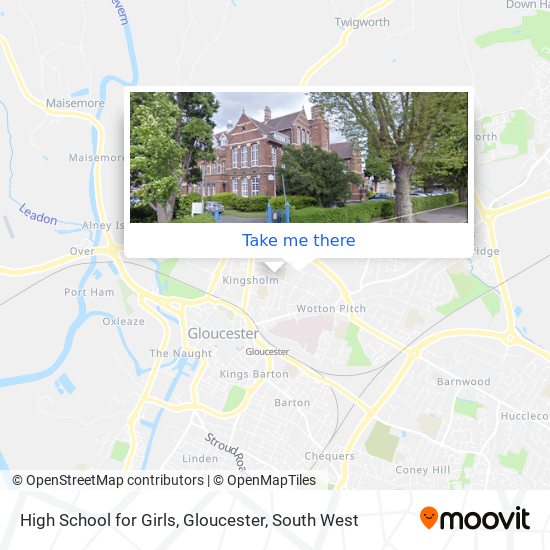 High School for Girls, Gloucester map