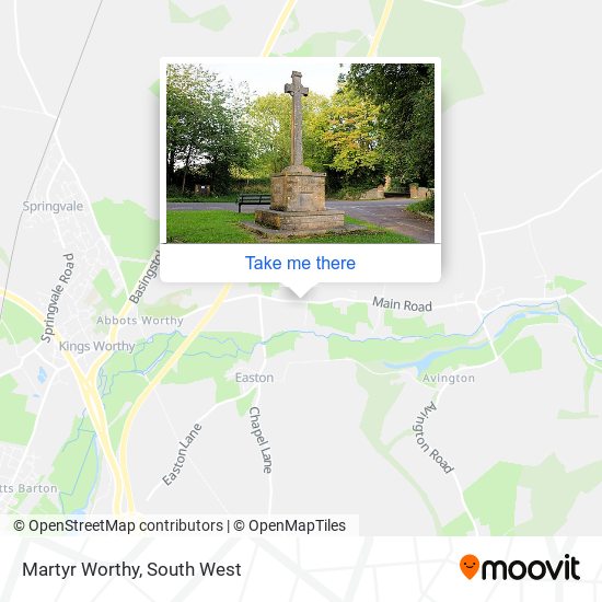 Martyr Worthy map