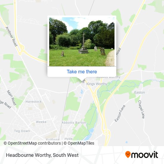 Headbourne Worthy map