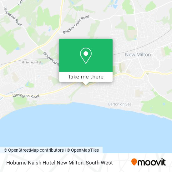 Hoburne Naish Hotel New Milton map