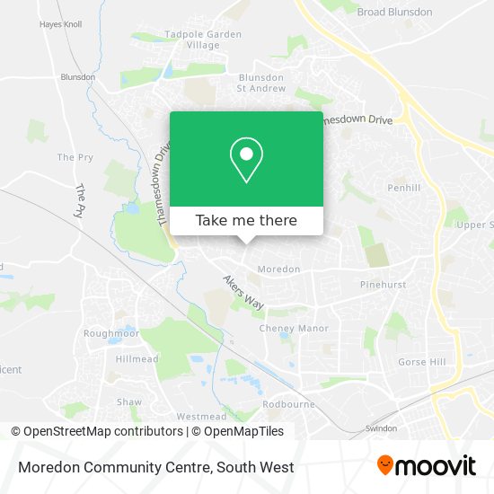 Moredon Community Centre map