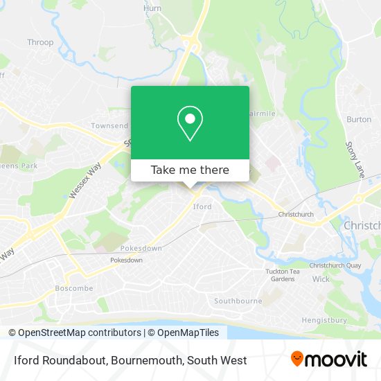 Iford Roundabout, Bournemouth map