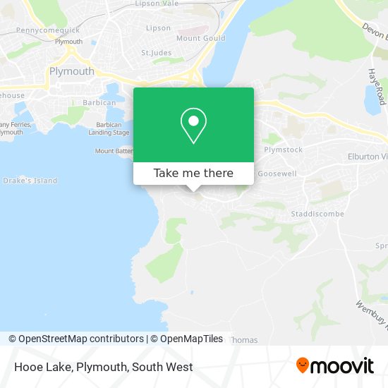Hooe Lake, Plymouth map