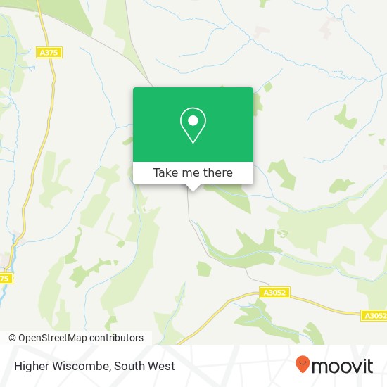 Higher Wiscombe map