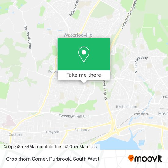 Crookhorn Corner, Purbrook map