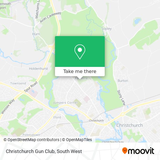 Christchurch Gun Club map
