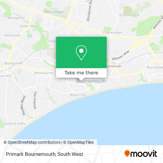 Primark Bournemouth map
