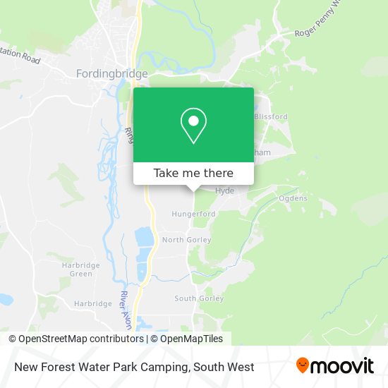 New Forest Water Park Camping map