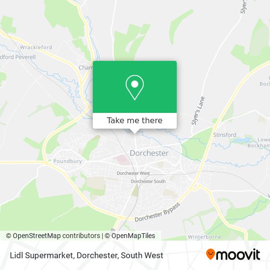 Lidl Supermarket, Dorchester map