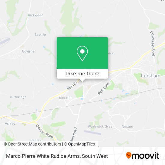 Marco Pierre White Rudloe Arms map