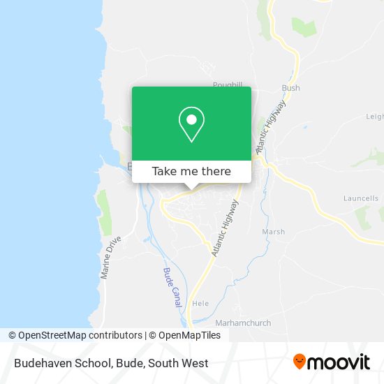 Budehaven School, Bude map