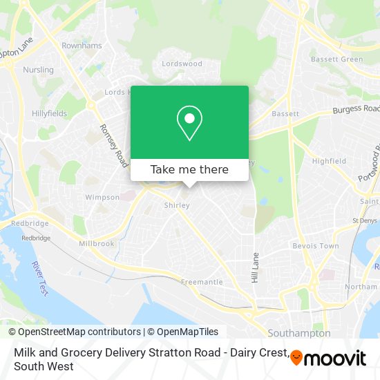 Milk and Grocery Delivery Stratton Road - Dairy Crest map