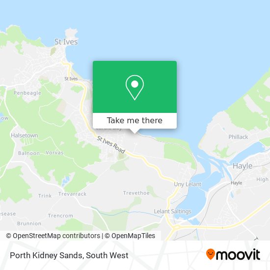 Porth Kidney Sands map