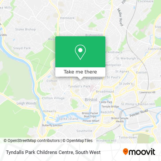 Tyndalls Park Childrens Centre map